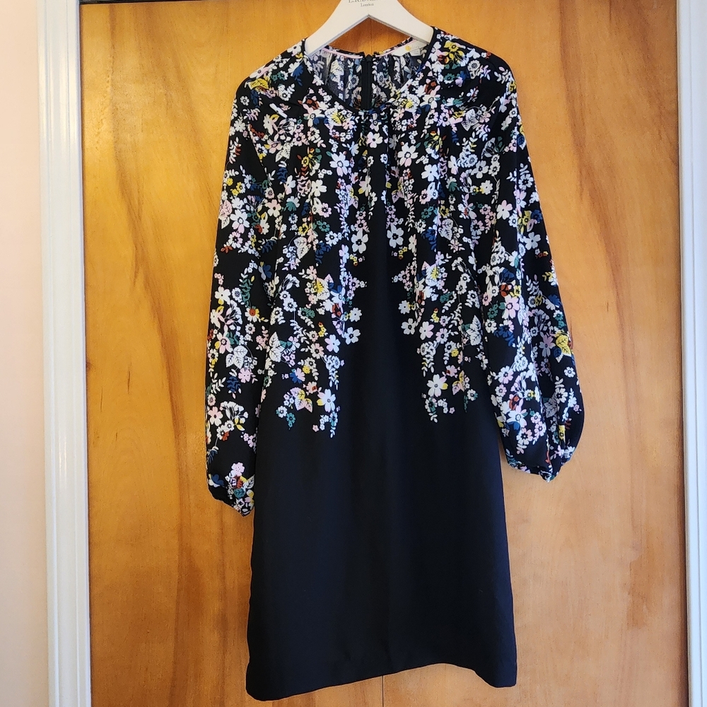 Boden Women's Black + Floral Kiera Shift Dress, US 4/UK 8, $147 - Picture 6 of 13